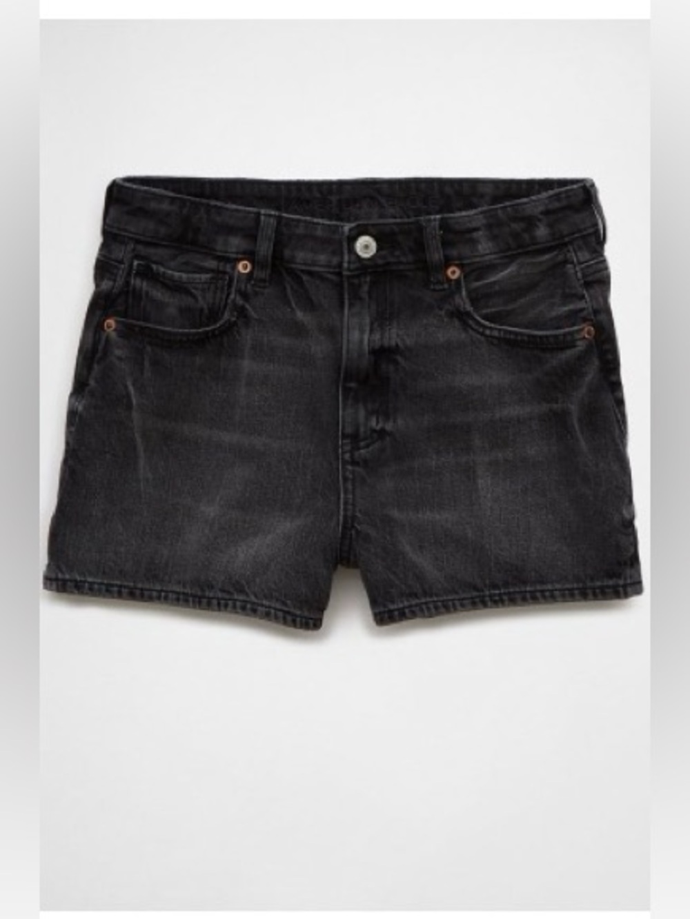 American EagleStrigid Denim Mom Short in Washed Black